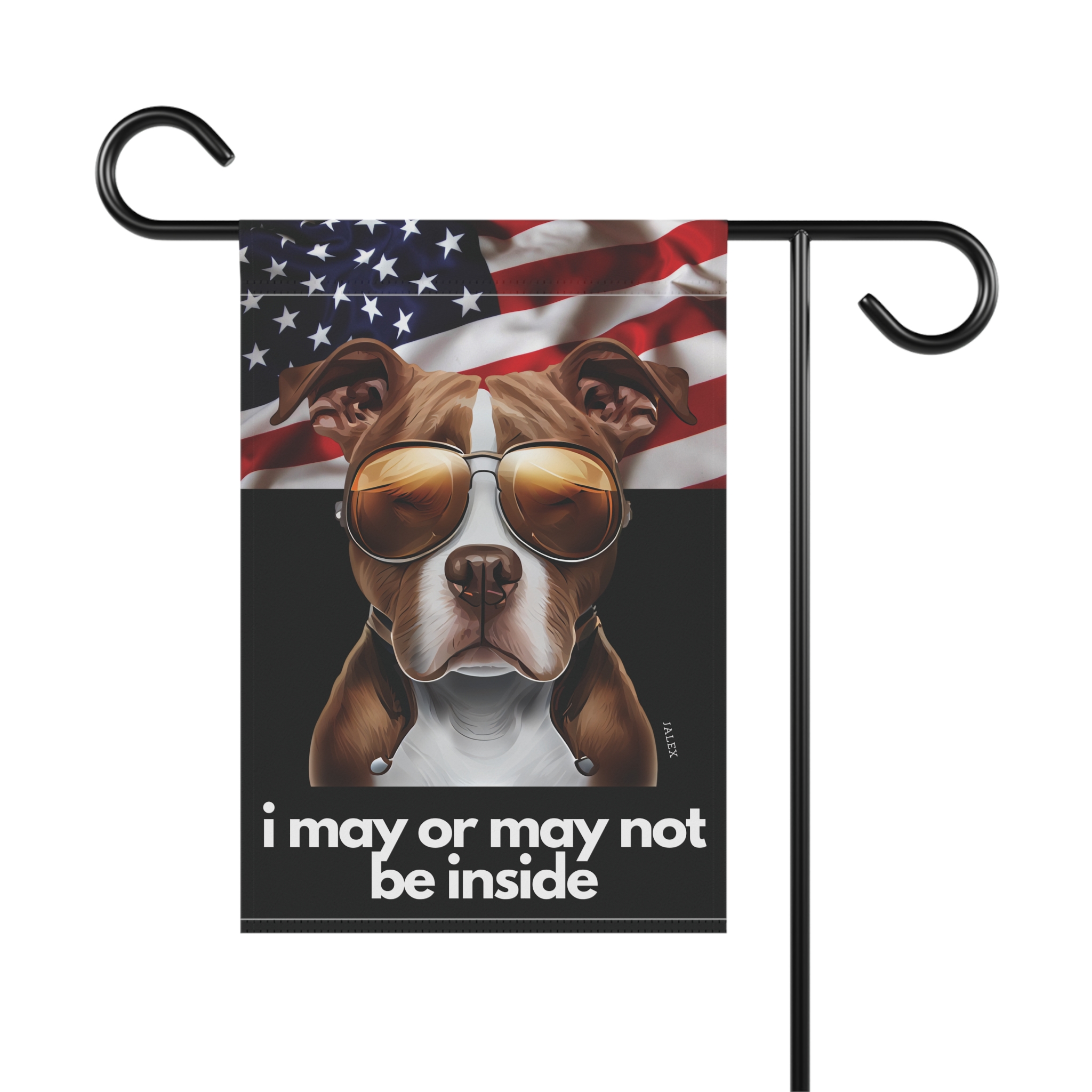 Pit Bull Flag, Garden Flag, I May or May Not Be Inside, Patriotic, USA, United States, American, House Flag, Banner, Printed Both - Image 3