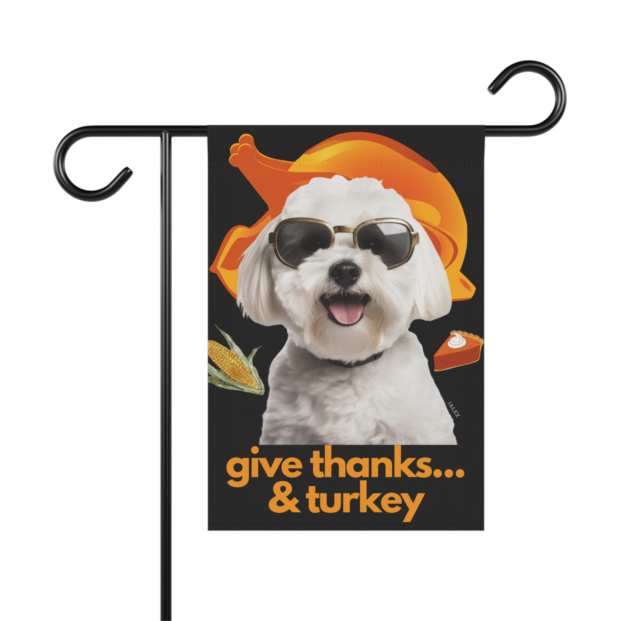Maltese Flag, Garden Flag, Give Thanks & Turkey, House Flag, Banner, Printed Both Sides - Image 3
