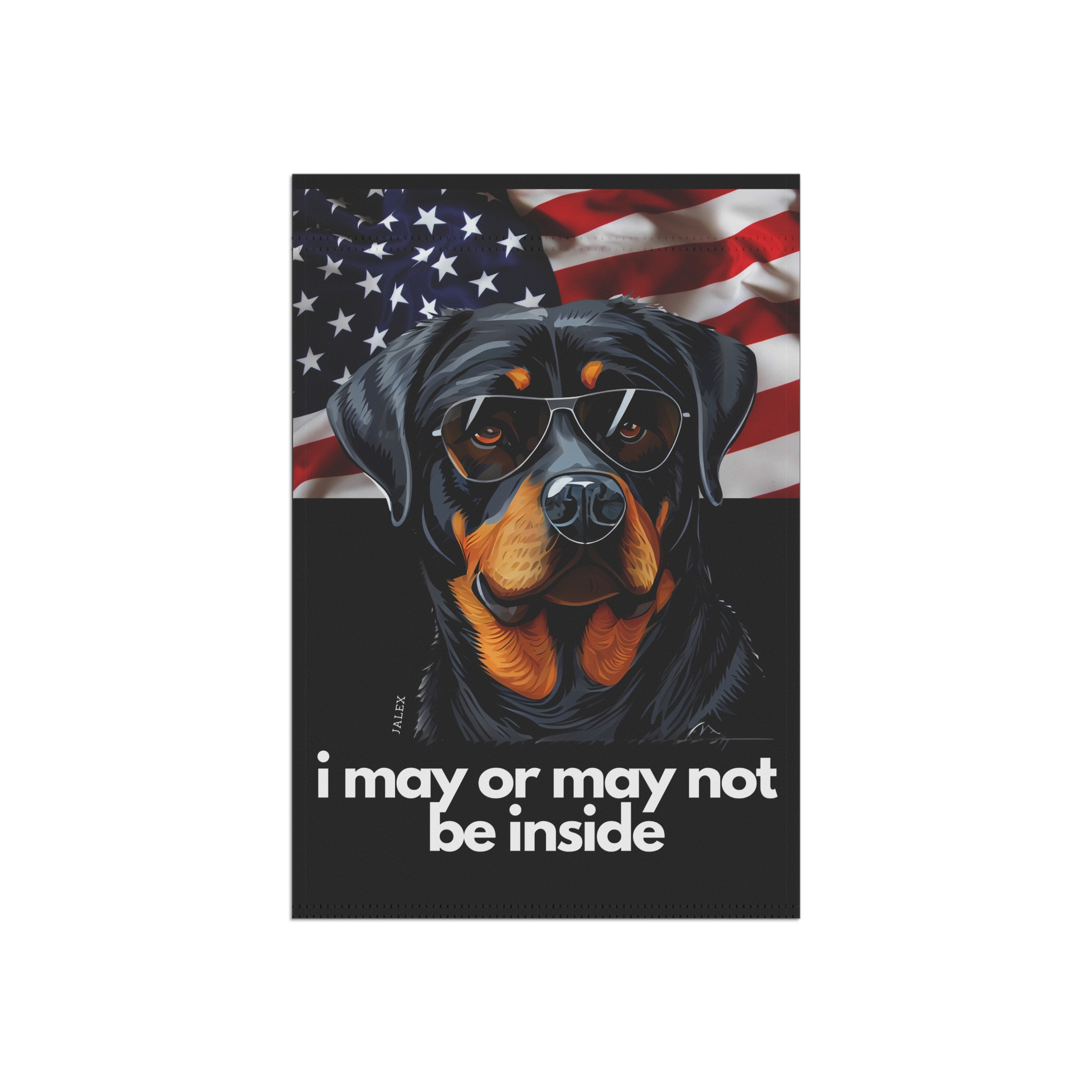 Rottweiler Flag, Garden Flag, I May or May Not Be Inside, Patriotic, USA, United States, American, House Flag, Banner, Printed Both Sides - Image 3