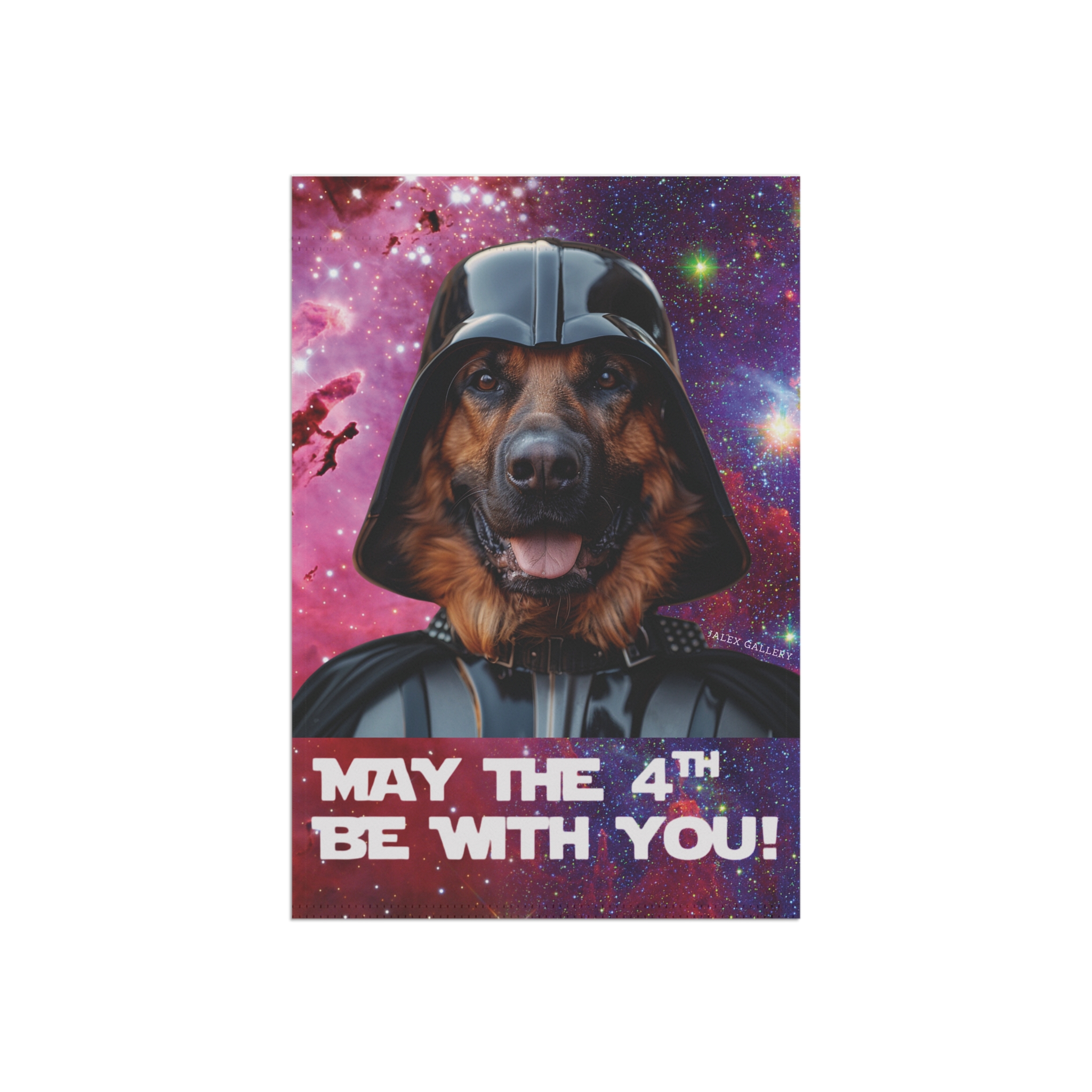German Shepherd Flag, Garden Flag, May The 4th Be With You!, Star Wars, House Flag, Banner, Printed Both Sides, Gift, Dog Lover - Image 3