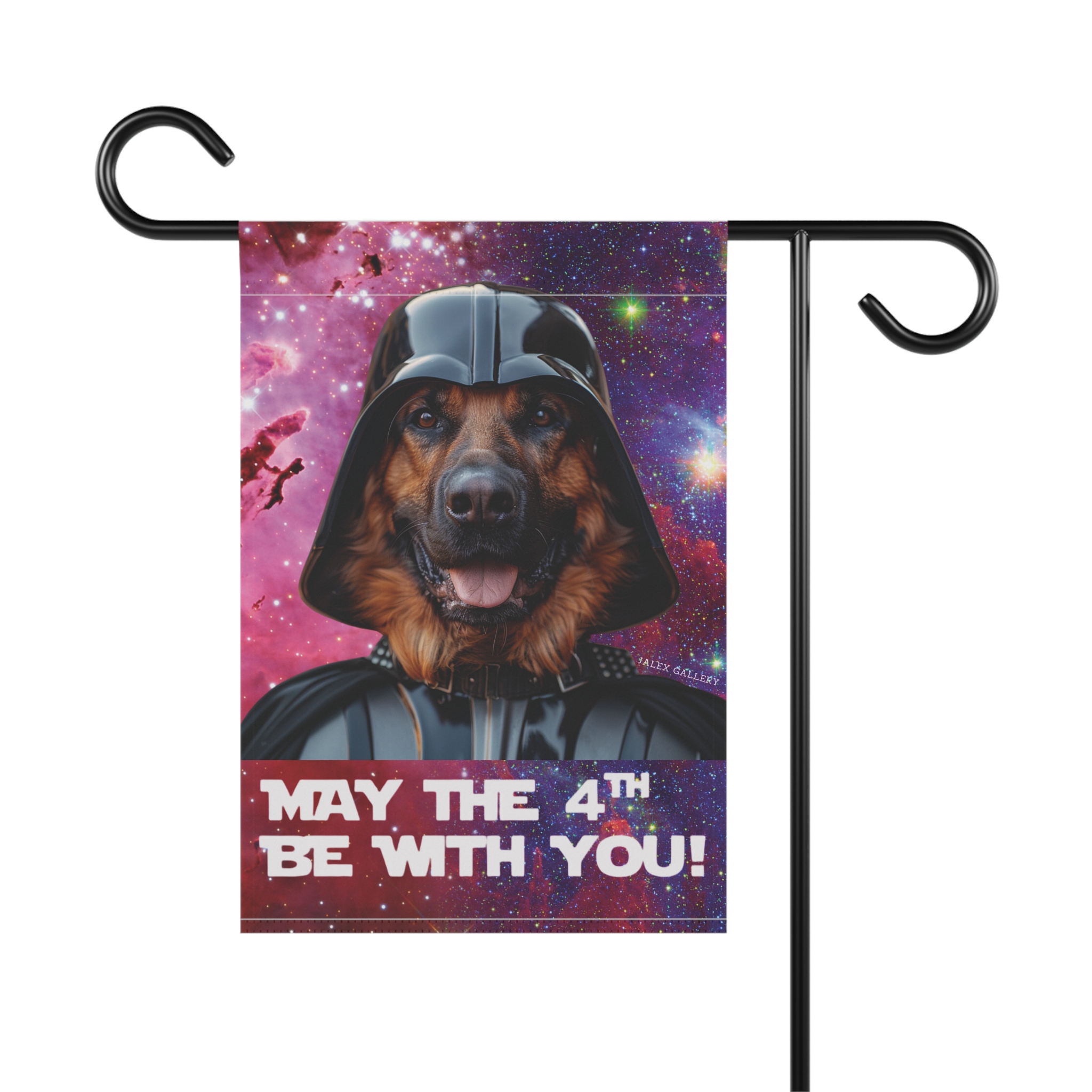 German Shepherd Flag, Garden Flag, May The 4th Be With You!, Star Wars, House Flag, Banner, Printed Both Sides, Gift, Dog Lover - Image 2