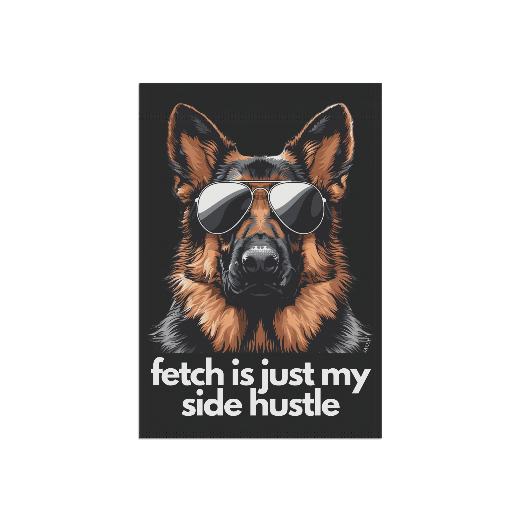 German Shepherd Flag, Garden Flag, Fetch Is Just My Side Hustle, House Flag, Banner, Gift, Dog Lover, Printed on both sides - Image 3